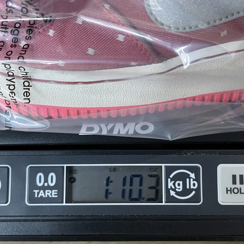 Nike Air Force 1 Shoes Youth 6.5 Red Pink‎ Dot Canvas Sports Casual Streetwear